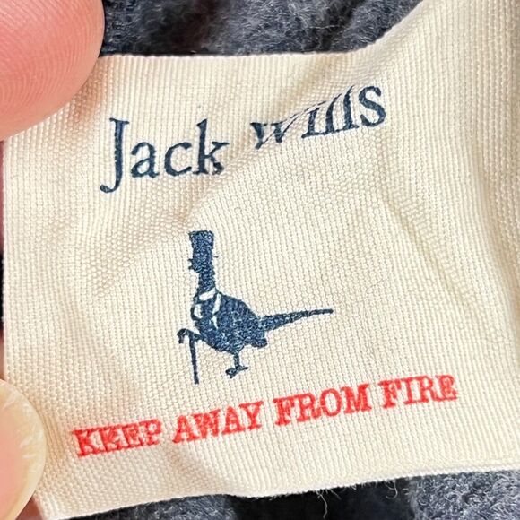 Jack Wills Gray Sweatshirt Jumper Mens M "Finest Goods" Circle Chest Logo Soft! - Picture 7 of 10